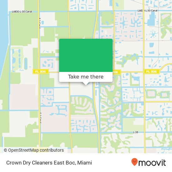 Crown Dry Cleaners East Boc map