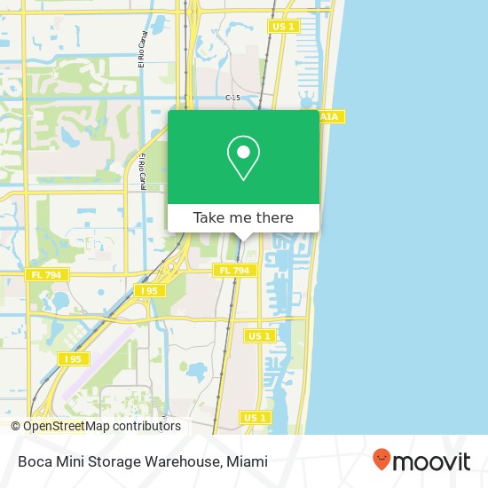 Boca Mini Storage Warehouse map