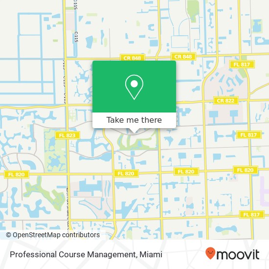 Professional Course Management map