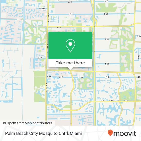 Mapa de Palm Beach Cnty Mosquito Cntrl