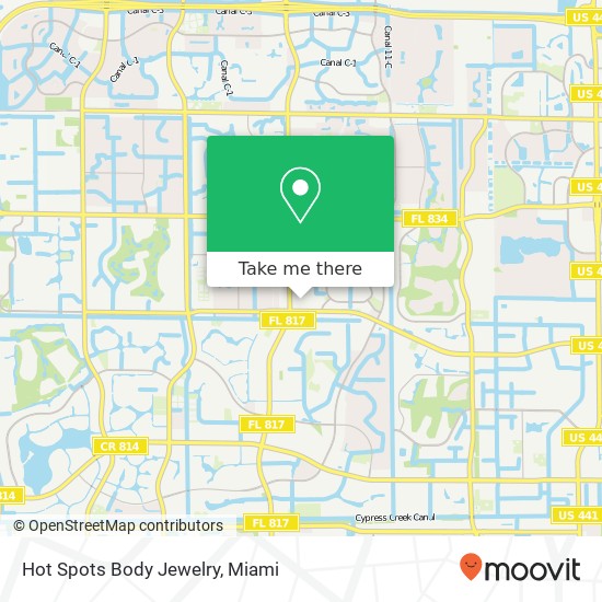 Hot Spots Body Jewelry map