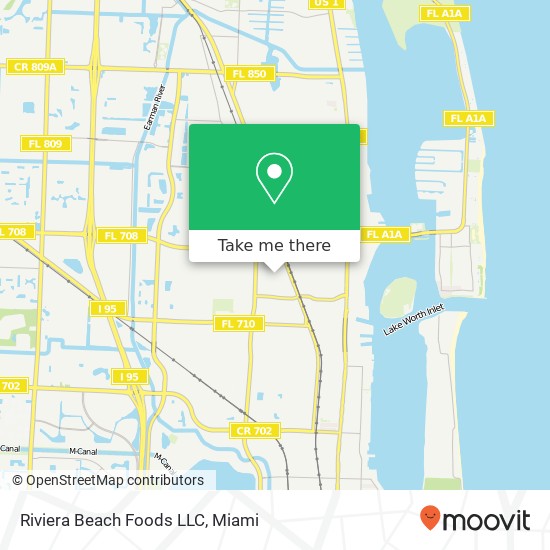 Mapa de Riviera Beach Foods LLC