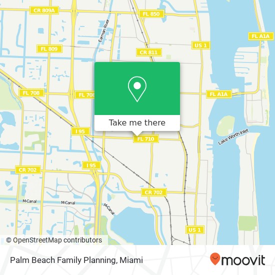 Palm Beach Family Planning map