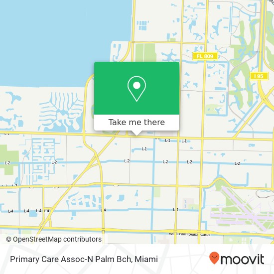 Primary Care Assoc-N Palm Bch map