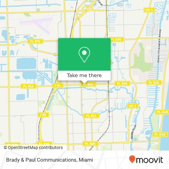 Mapa de Brady & Paul Communications