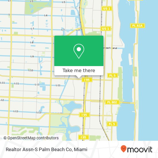 Realtor Assn-S Palm Beach Co map