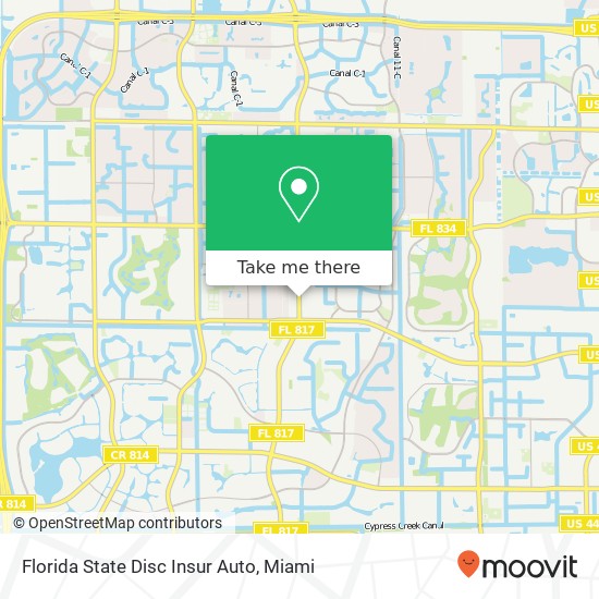 Mapa de Florida State Disc Insur Auto