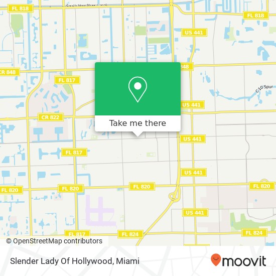 Slender Lady Of Hollywood map