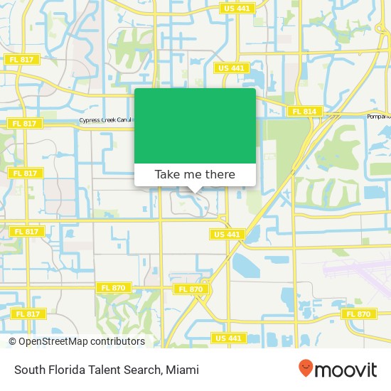 South Florida Talent Search map