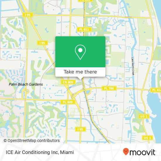 ICE Air Conditioning Inc map