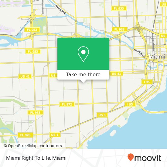 Mapa de Miami Right To Life