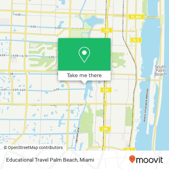 Educational Travel Palm Beach map