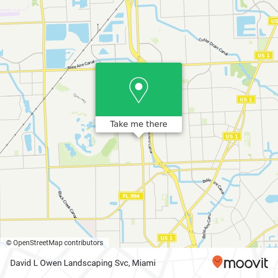 David L Owen Landscaping Svc map