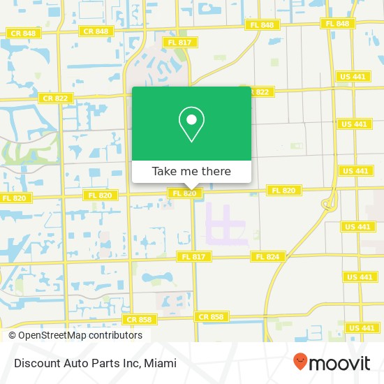 Mapa de Discount Auto Parts Inc