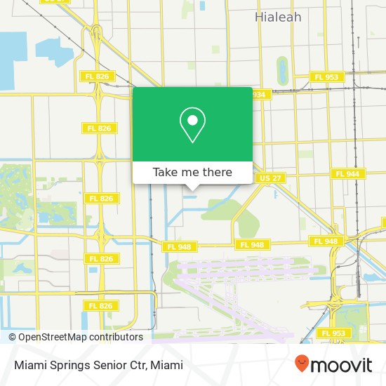Miami Springs Senior Ctr map