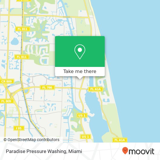 Paradise Pressure Washing map