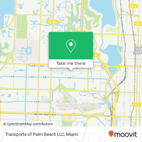 Transports of Palm Beach LLC map