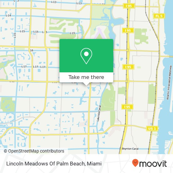 Mapa de Lincoln Meadows Of Palm Beach