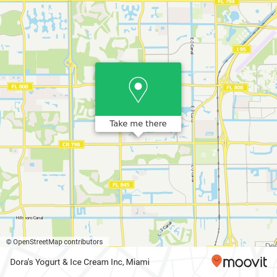 Mapa de Dora's Yogurt & Ice Cream Inc