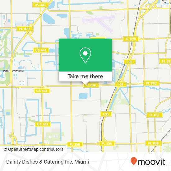 Dainty Dishes & Catering Inc map