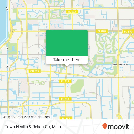 Town Health & Rehab Ctr map