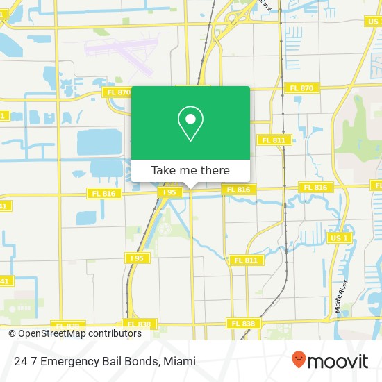 24 7 Emergency Bail Bonds map