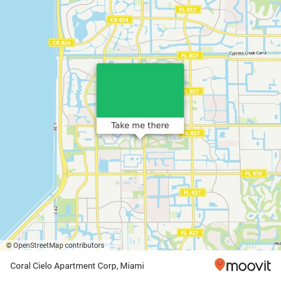 Coral Cielo Apartment Corp map