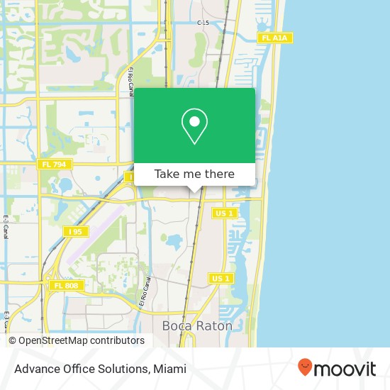 Mapa de Advance Office Solutions