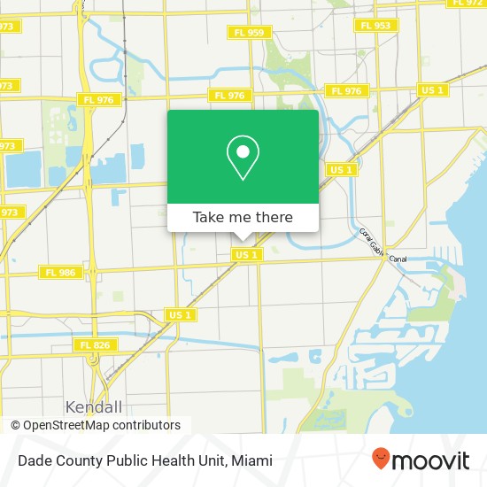 Mapa de Dade County Public Health Unit