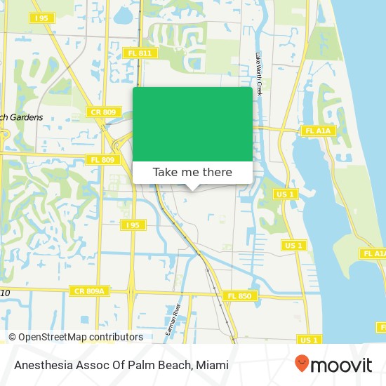 Anesthesia Assoc Of Palm Beach map