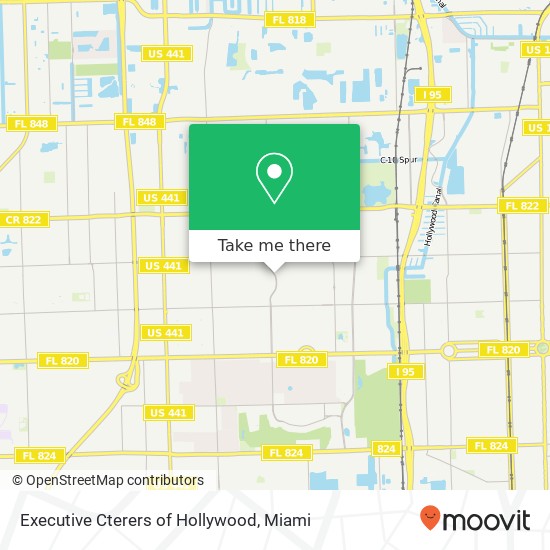 Executive Cterers of Hollywood map