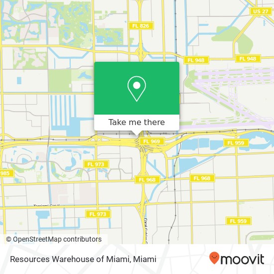 Mapa de Resources Warehouse of Miami