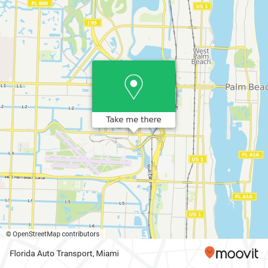 Mapa de Florida Auto Transport