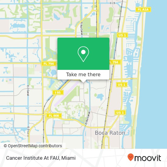 Cancer Institute At FAU map