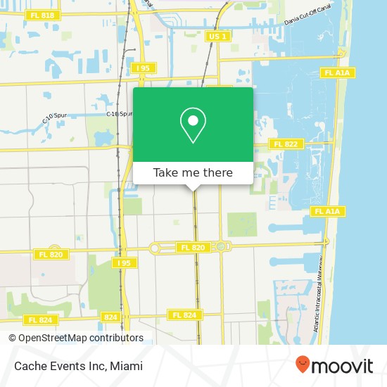 Mapa de Cache Events Inc