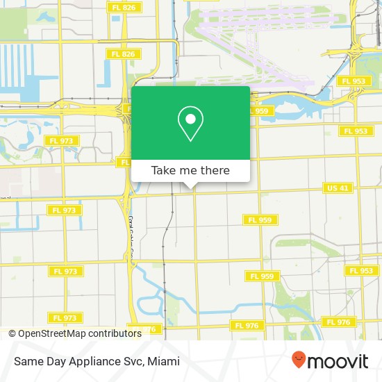 Same Day Appliance Svc map