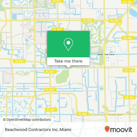 Mapa de Beachwood Contractors Inc