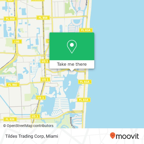 Tildes Trading Corp map