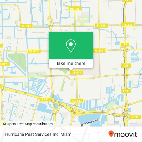 Mapa de Hurricane Pest Services Inc