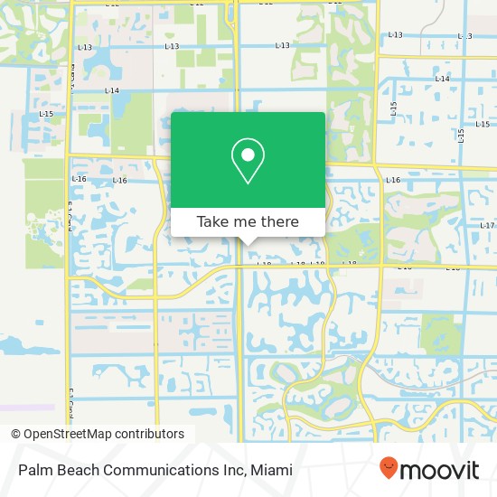 Palm Beach Communications Inc map