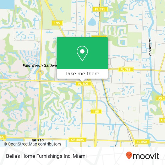 Mapa de Bella's Home Furnishings Inc