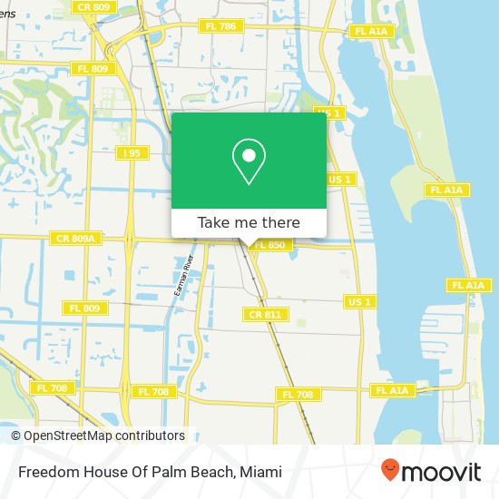 Freedom House Of Palm Beach map