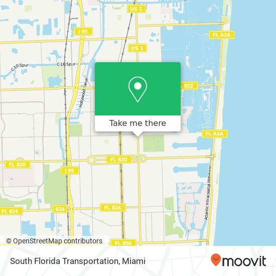 South Florida Transportation map