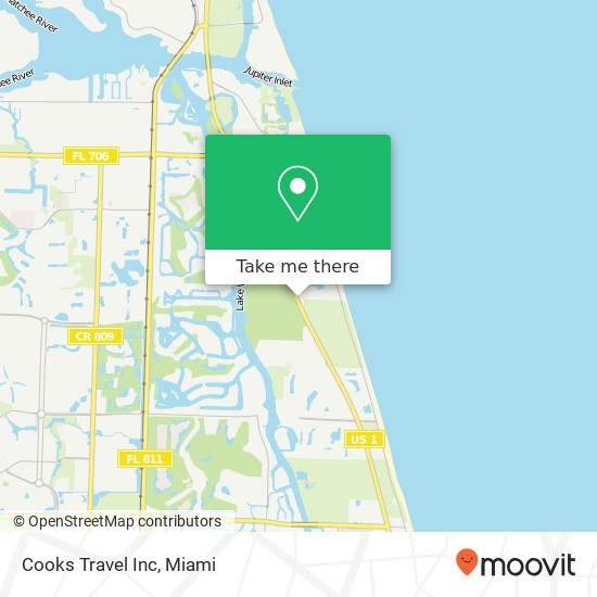 Cooks Travel Inc map