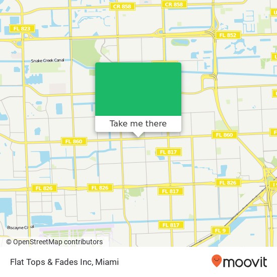 Mapa de Flat Tops & Fades Inc