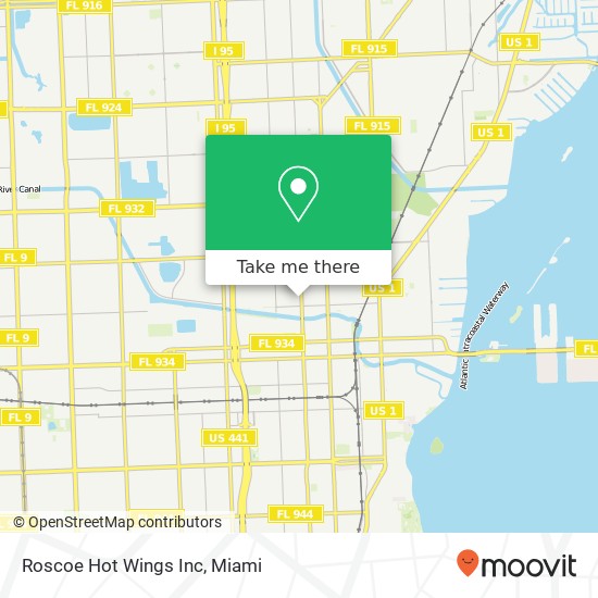 Mapa de Roscoe Hot Wings Inc