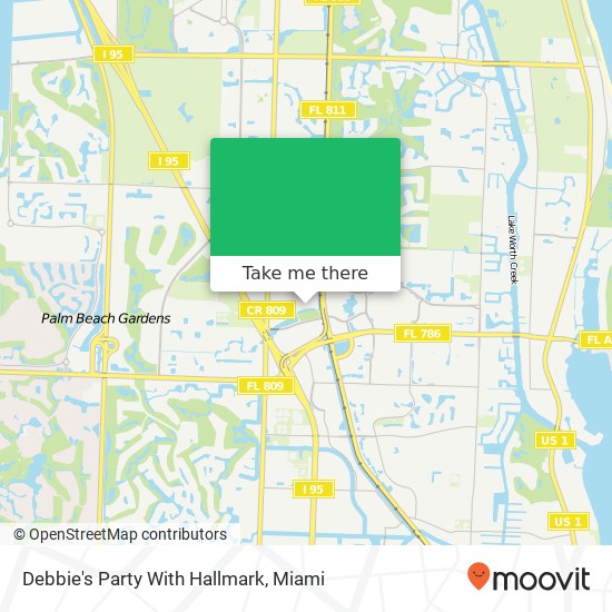 Debbie's Party With Hallmark map