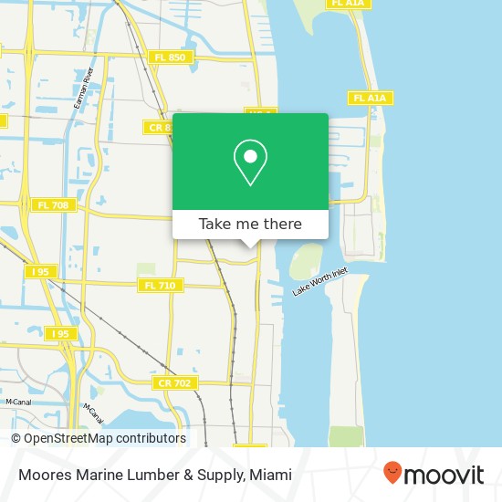 Moores Marine Lumber & Supply map