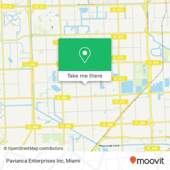 Pavianca Enterprises Inc map