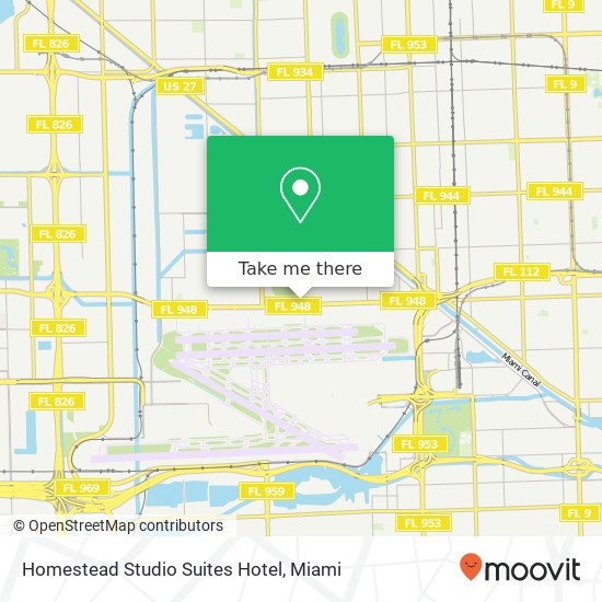 Mapa de Homestead Studio Suites Hotel